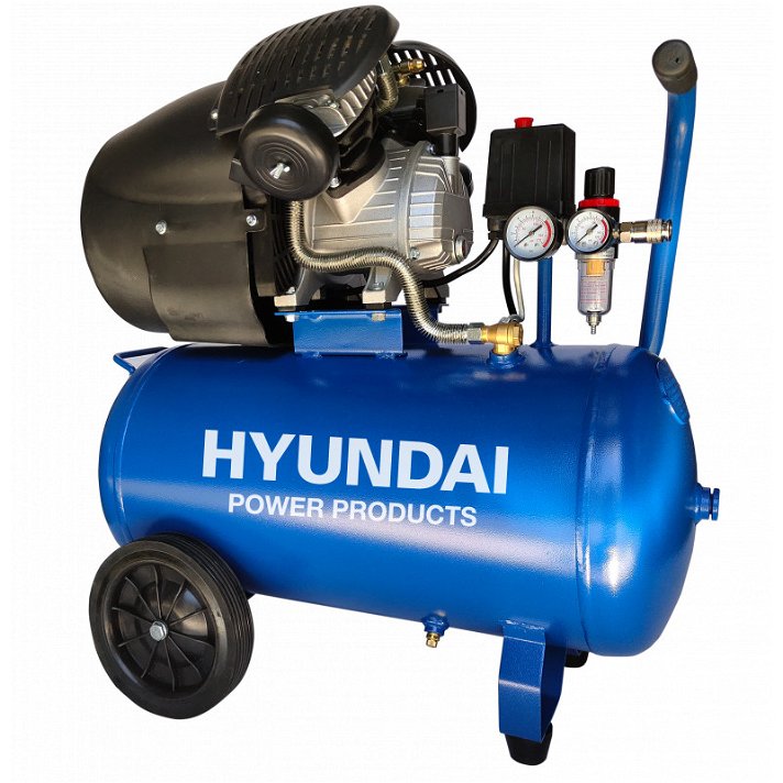 Compresor compacto y transportable de transmisión directa con 50 L de capacidad Hobby Hyundai