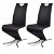 Pack de 2 sillas para comedor fabricadas con cuero sintético y acabado color negro Vida XL