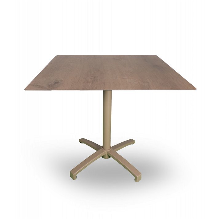 Mesa rectangular abatible con pie fabricada en aluminio de 60x70 cm y color a elección Drop Resol