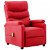 Poltrona de massagem reclinável confort couro sintético vermelho VidaXL