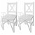 Set di sedie per sala da pranzo fabbricate in legno di pino massiccio di colore bianco Vida XL