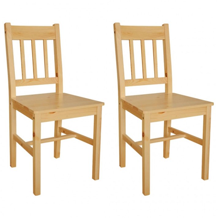 Set di sedie per sala da pranzo di legno di pino Vida XL