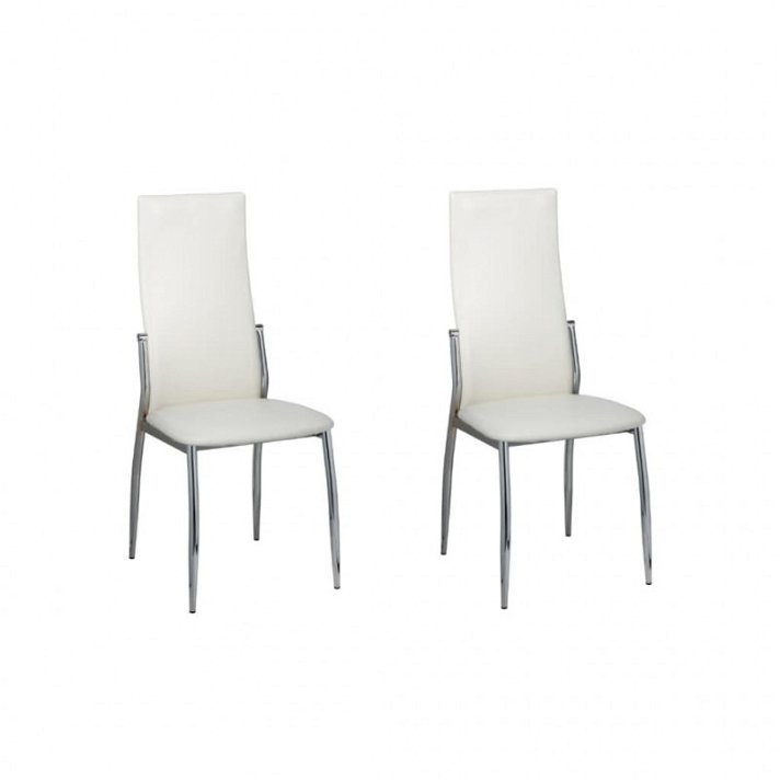 Conjunto de cadeiras brancas para sala de jantar modernas Vida XL