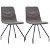 Set di sedie con gambe a ragno realizzate in legno compensato e pelle PU marrone scuro Vida XL