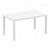 Table d'extérieur rectangulaire de 140 cm en résine avec finition de couleur blanche Ares Garbar
