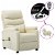 Poltrona da massaggio con reclinazione elettrica comfort bianco panna VidaXL