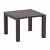 Table extensible pour extérieur de couleur chocolat de 100x75x100/140 cm Vegas S Garbar