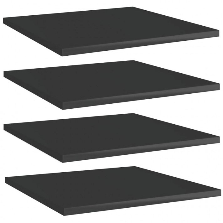 Set di mensole 40x40 cm nero lucido VidaXL