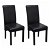 Pack de sillas de comedor hechas de cuero sintético en color negro y patas de madera Vida XL