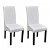 Conjunto duas cadeiras de jantar de couro sintético de cor branco com pernas de madeira VidaXL