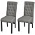 Set di sedie per sala da pranzo di tessuto grigio chiaro Vida XL