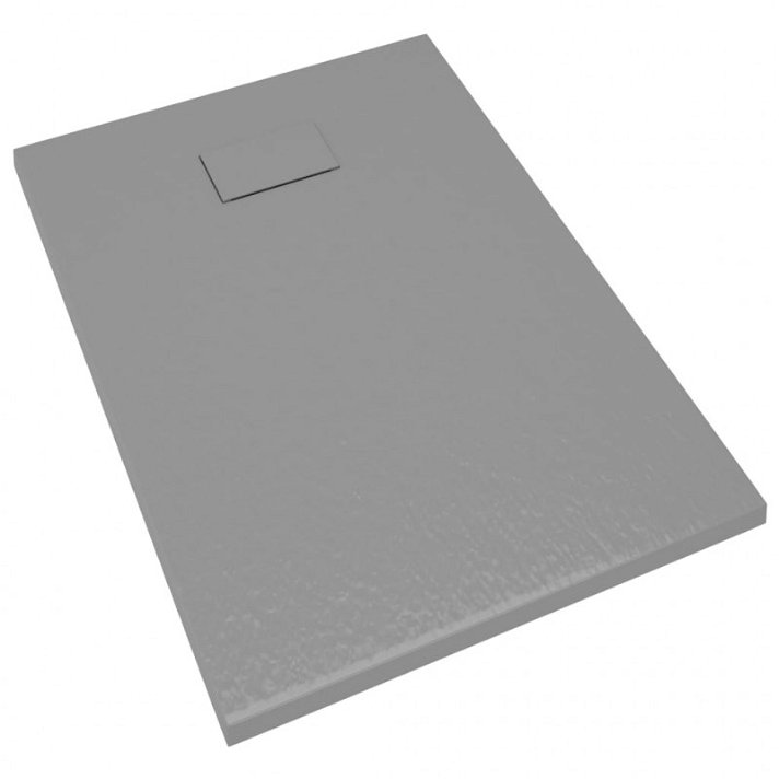 Plato de ducha rectangular de SMC gris Vida XL