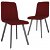 Pack de sillas con tapizado de terciopelo de acabado color rojo y patas metálicas VidaXL