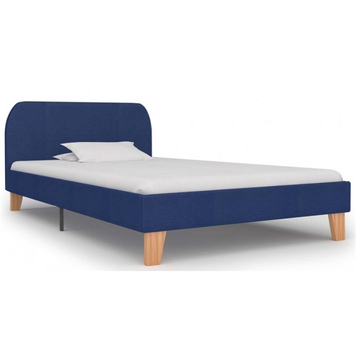 Estructura de cama de tela azul 90x200 cm VidaXL