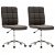 Pack de 2 sillas giratorias y respaldo alto tapizadas en tela color gris oscuro VidaXL