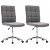 Pack de 2 chaises pivotantes avec revêtement en tissu gris clair et structure en contreplaqué et en acier VidaXL