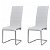 Set di sedie a sbalzo per sala da pranzo realizzate in pelle sintetica colore bianco Vida XL