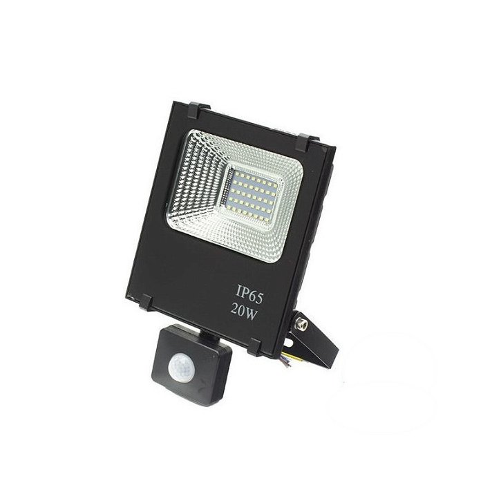 Projetor LED quadrado 20W com sensor LedHabitat
