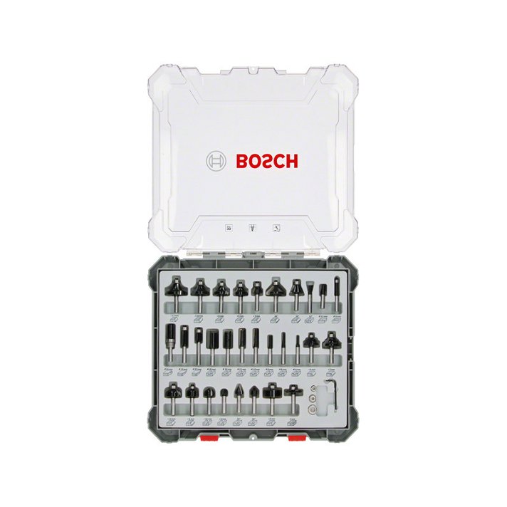 Kit de 30 fraises pour défonceuses Bosch