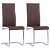 Pack de sillas voladizas elaboradas con base metálica y tapizado símil cuero color marrón VidaXL
