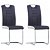 Conjunto de cadeiras de couro sintético com base de aço preto Vida XL