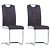 Conjunto de cadeiras fabricadas com aço e couro sintético de cor castanho da marca VidaXL