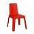 Pack de 4 sillas infantiles en color rojo fabricadas en polipropileno Julieta Garbar