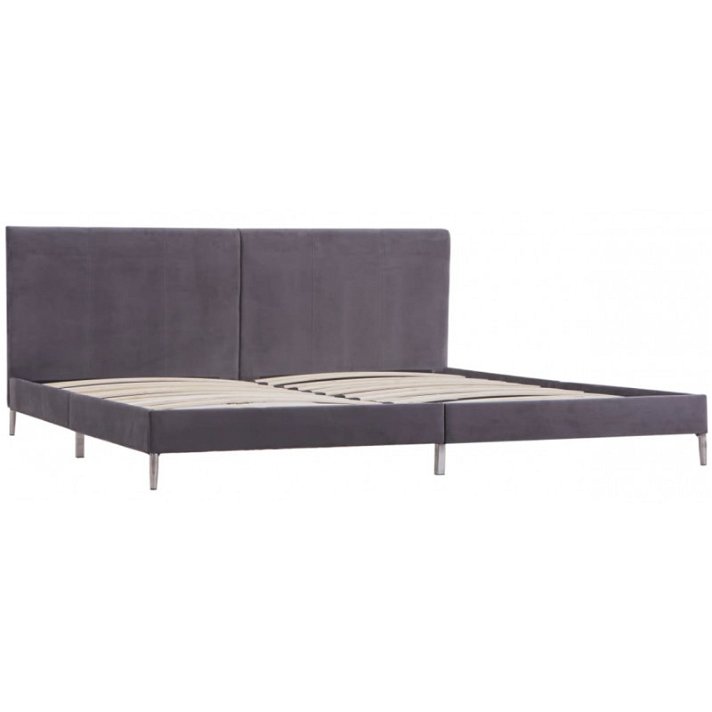 Estructura de cama de tela gris 180x200 cm VidaXL