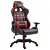Cadeira gaming reclinável de couro sintético preto e vermelho Vida XL