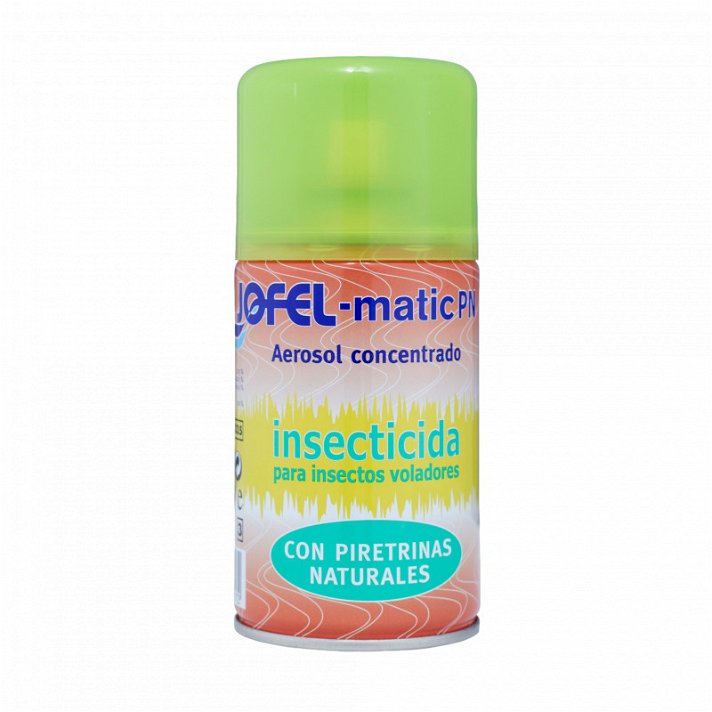 Pack de quatre insecticides avec pyréthrine naturelle avec bouchon et vanne de sécurité Jofel
