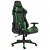 Cadeira de escritório reclinável de couro sintético preto e verde Vida XL