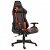 Cadeira de escritório reclinável de couro sintético preto e vermelho Vida XL