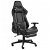 Cadeira de escritório com apoio para pés de couro sintético na cor preta e cinzenta VidaXL