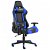 Cadeira de escritório reclinável de couro sintético preto e azul VidaXL