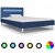 Estructura de cama LED tela azul 90x200 cm VidaXL