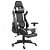 Cadeira de escritório com apoio para pés couro sintético preto e branco Vida XL