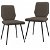 Conjunto de cadeiras de tecido estilo minimalista cinzento taupe Vida XL