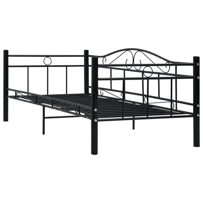 Estructura de cama metal 90 cm negro Vida XL