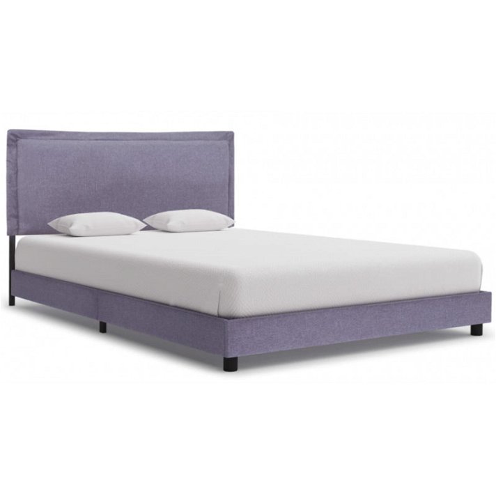 Estructura de cama de tela color gris claro VidaXL