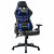 Cadeira de escritório gaming de couro sintético preto e azul Vida XL