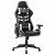 Cadeira de escritório gaming de couro sintético preto e branco Vida XL
