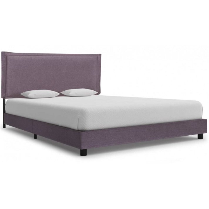 Estructura de cama de tela color gris topo VidaXL