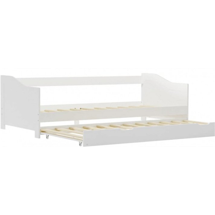 Estructura de sofá cama madera de pino color blanco 90x200 cm VidaXL