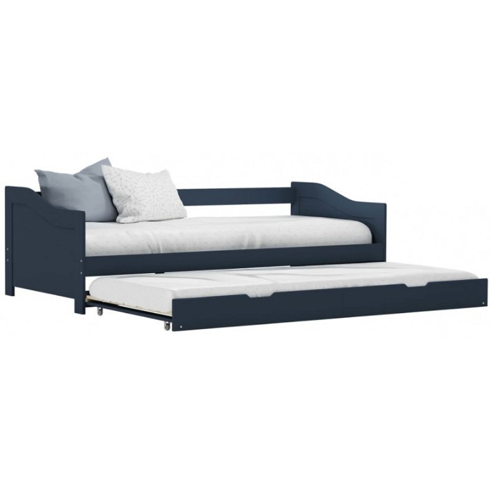 Estructura de sofá cama madera de pino color gris 90x200 cm VidaXL