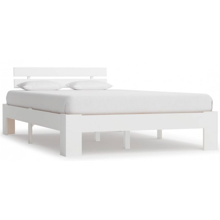 Estructura de cama de madera de pino blanco VidaXL