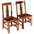 Set di sedie stile rustico di legno di sisu marrone Vida XL