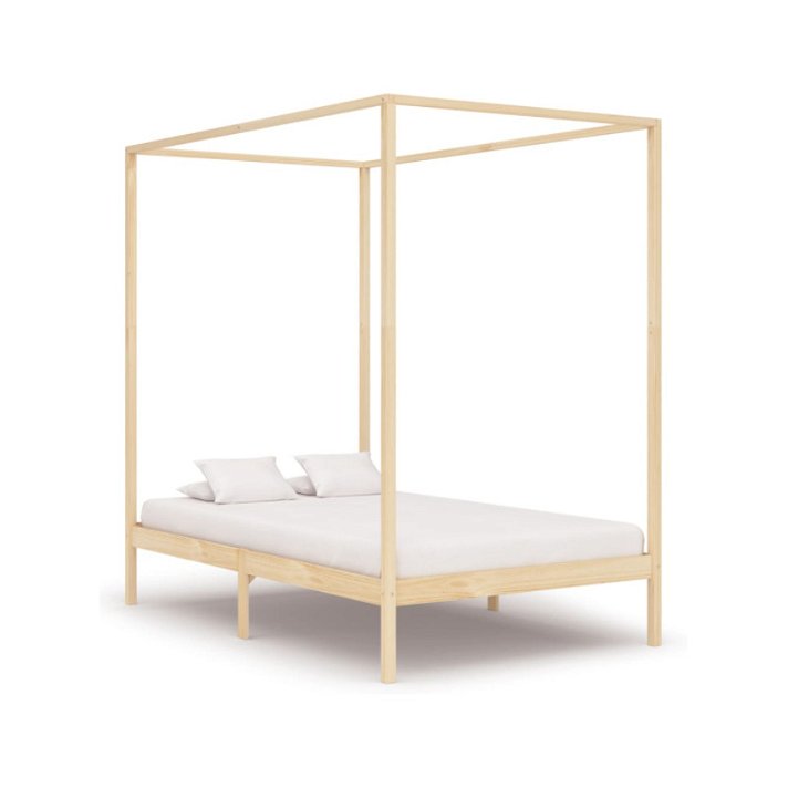 Estructura de cama con dosel madera de pino VidaXL
