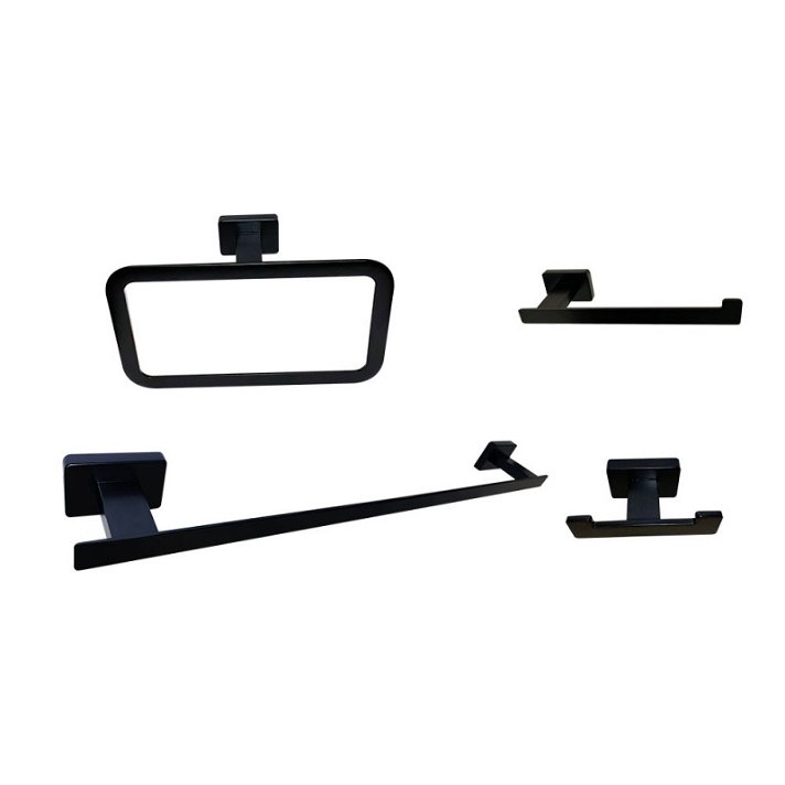 Set di accessori per il bagno in nero opaco Quad Llavisan