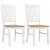 Set di sedie di legno di betulla bianco Vida XL