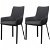 Set di sedie per sala da pranzo con braccioli grigi Vida XL